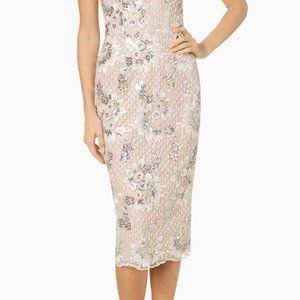 Dress The Population Josselyn Beaded & Sequin Midi-Dress - Size M